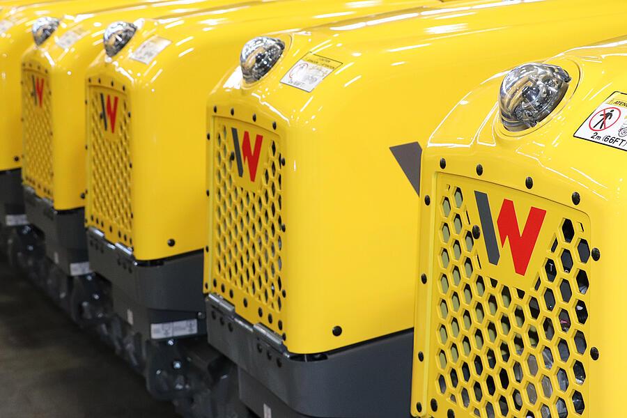 Rouleaux de compactage Wacker Neuson sur le site de Wacker Neuson à Menomonee Falls.