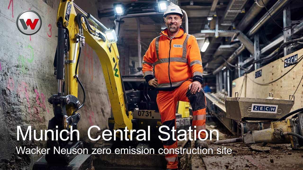 man standing at construction site at munich main train station